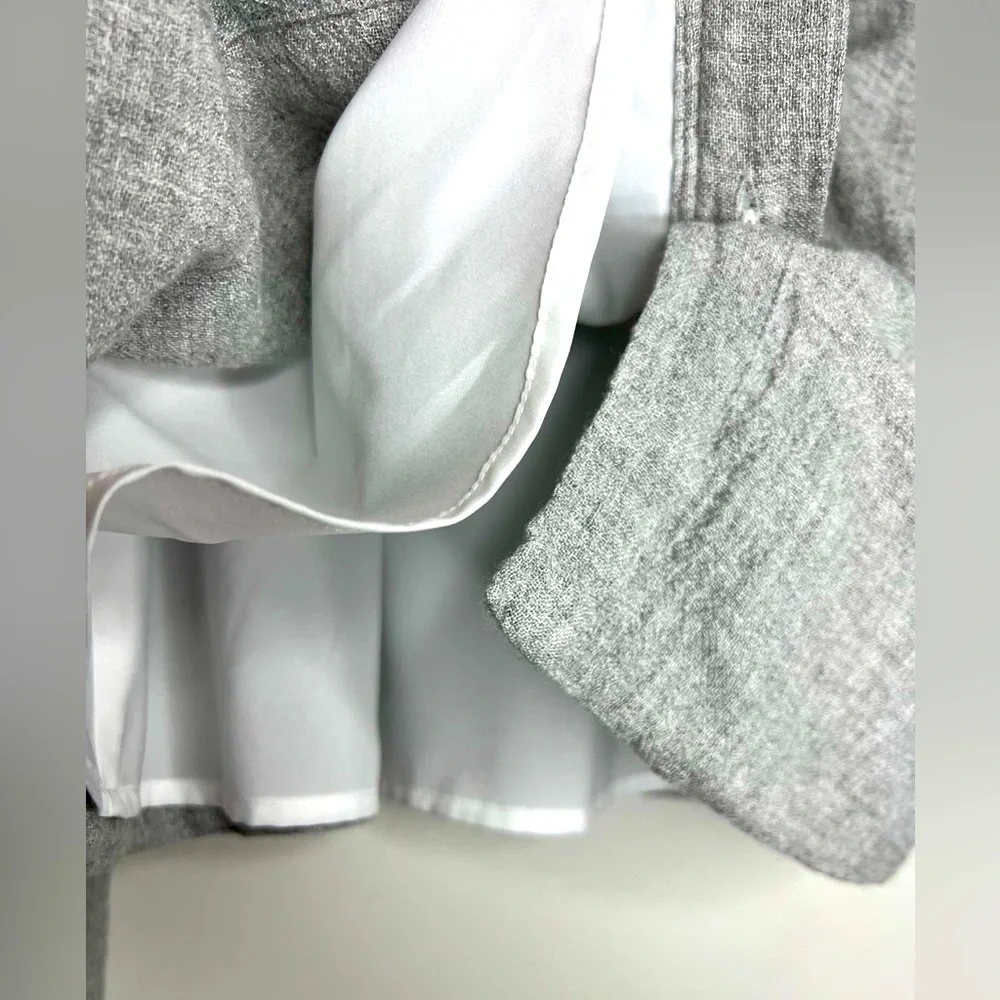 Club Monaco Jouiette Grey Button Front Sash Waist Skirt